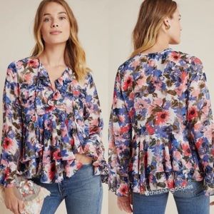Floral MISA Los Angeles top - size small